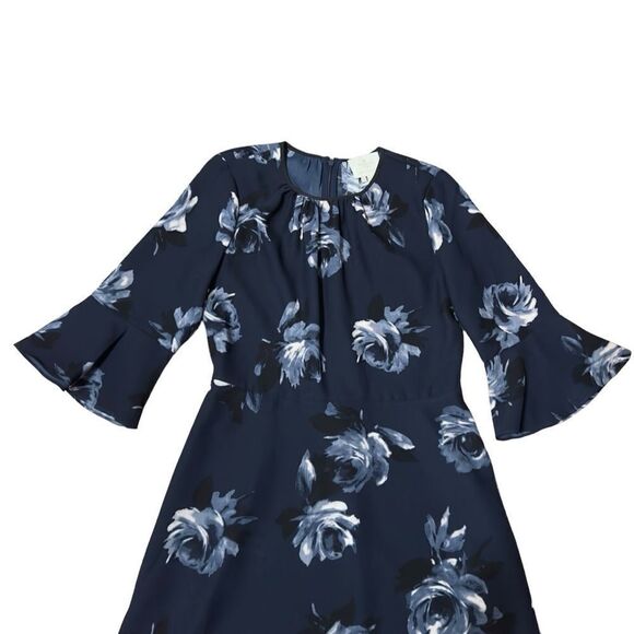 Kate Spade Navy Floral Dress Size 6 - Picture 3 of 14